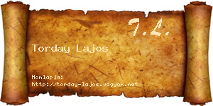 Torday Lajos névjegykártya